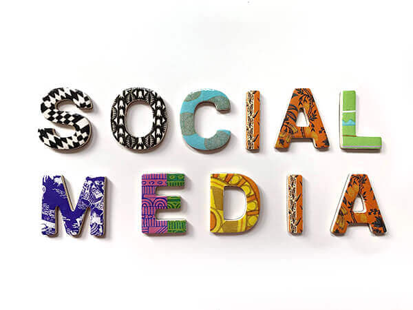 3D letters spelling out Social Media
